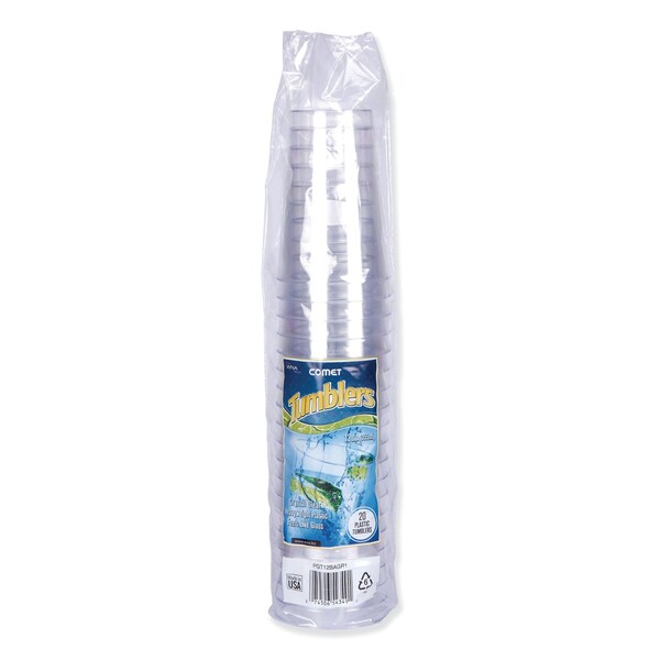 Wna Comet Plastic Tumblers, 12 oz, Clear, Tall, 500PK - PGT12