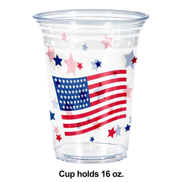 Creative Converting Patriotic 16 oz Plastic Tumblers, 96PK - 373906