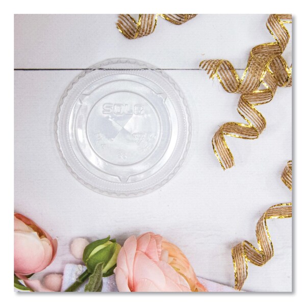 Dart Straw-Slot Cold Cup Lids, Fits 7 oz Plastic Cups, Clear, PK2500 - SCC PL4TSN