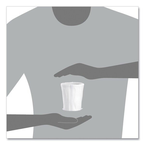 Dart Wrapped Single-Sided Poly Paper Hot Cups, 10 oz, White, PK480, 480PK - W370-2050