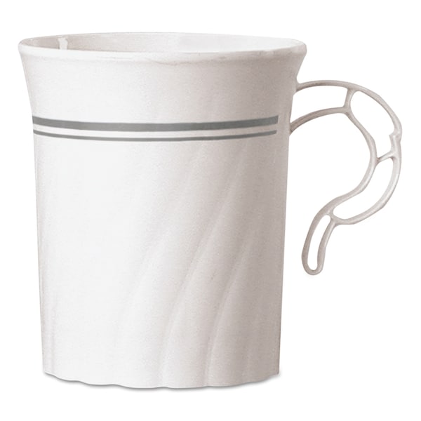 Wna Classicware Plastic Coffee Mugs, 8 oz, Silver, 192PK - WNA CWM8192WSLVR
