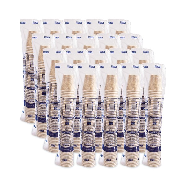 Solo Mistique Hot Paper Cups, 10 oz, Brown, 1000PK - 510MS