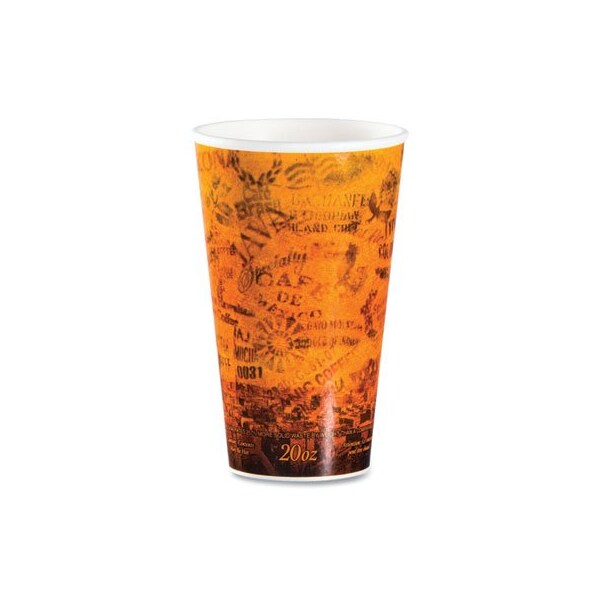 Dart Foam Hot/cold Cups, 20oz, Brown/black, 500PK - 20U16ESC