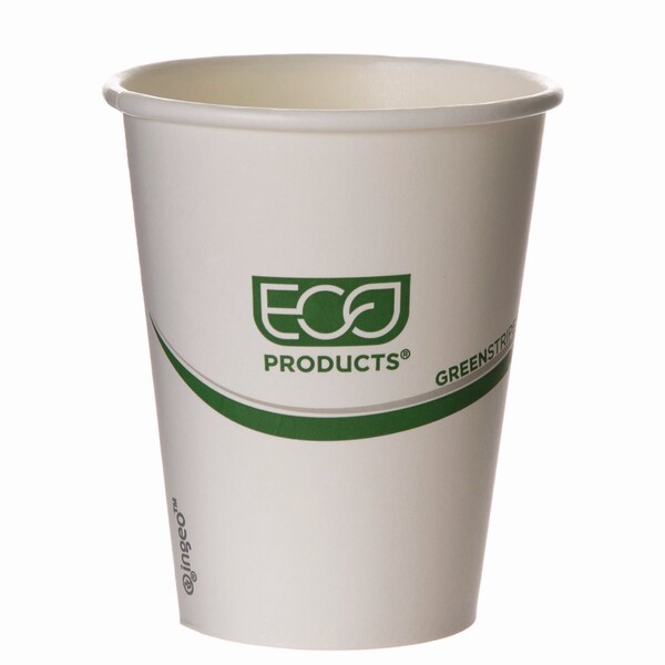 Eco-Products GreenStripe Renewable and Compostable Hot Cups, 8 oz, 1000PK - EP-BHC8-GS