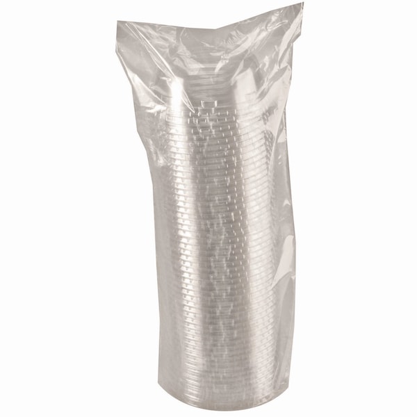 Fabri-Kal Kal-Clear/Nexclear Drink Cup Lids, Squat Dome Lid with 1.75 in. Hole, Fits 32oz Cold Cups, Clear, 500PK - 9508066