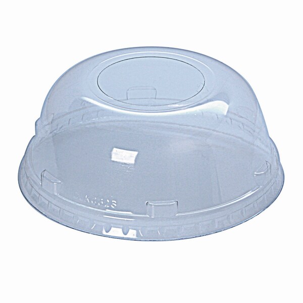 Fabri-Kal Kal-Clear/Nexclear Drink Cup Lids, Squat Dome Lid with 1.75 in. Hole, Fits 32oz Cold Cups, Clear, 500PK - 9508066