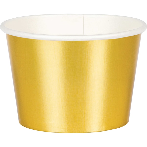 Creative Converting Gold Foil Treat Cups, 2.5"x3.5", 96PK - 351527