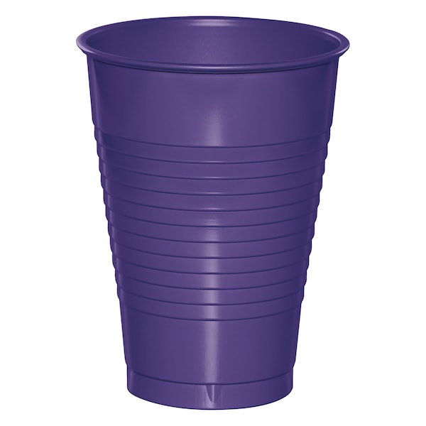 Touch Of Color Purple Plastic Cups, 12oz, 240PK - 28115071