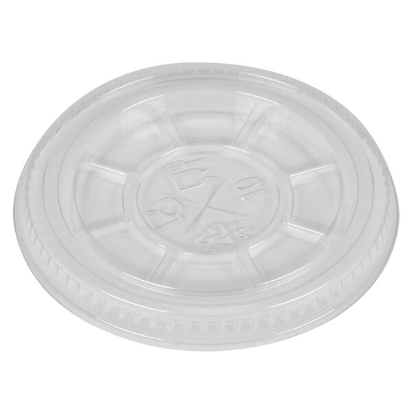Abena Lids, X-Slot, for Cold Cups, 3 Diameter, Clear, PET Fits Cold Cups No 131645, 131646 - 131648