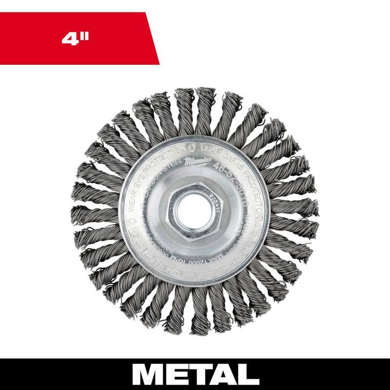 Rueda para cuentas de cordón de acero al carbono de 4 pulgadas de Milwaukee - 48-52-5010