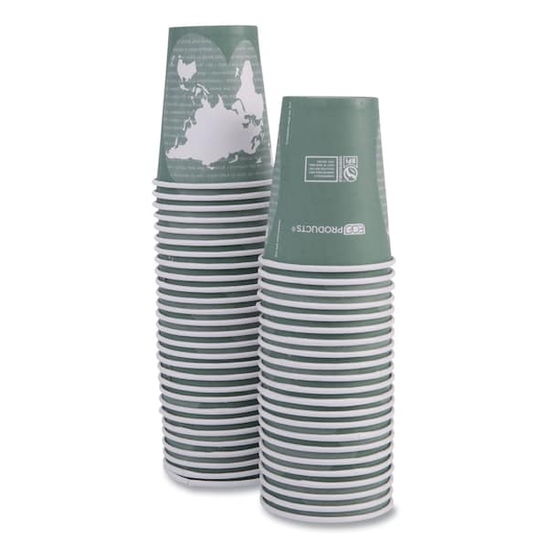 Eco-Products World Art Renewable Compostable Hot Cups, 12 oz., PK1000 PK - EP-BHC12-WA