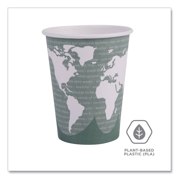 Eco-Products World Art Renewable Compostable Hot Cups, 12 oz., PK1000 PK - EP-BHC12-WA