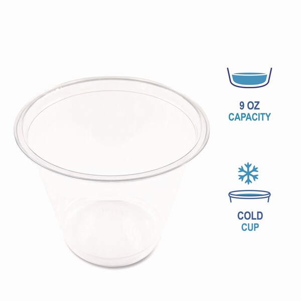 Boardwalk Clear Plastic Cold Cups, Squat, 9 oz, PK1000 - BWKPET9S
