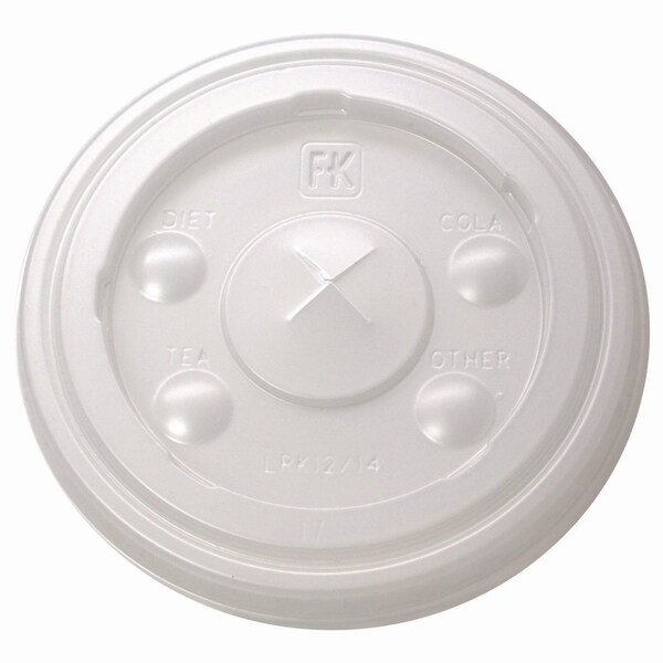 Fabri-Kal Kal-Clear/Nexclear Drink Cup Lids, Fits 12-14 oz Cold Cups, Translucent, 1000PK - 9508216