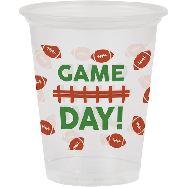 Creative Converting 16 oz Football Plastic Cup PK96, 96PK - 359574