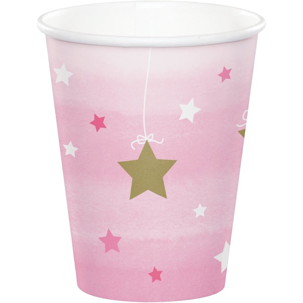 Creative Converting One Little Star Girl Cups, 9oz, 96PK - 322254
