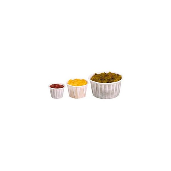 Solo Dart SCC075, Heavy Duty Pleated Souffle Cups, White, 5,000/Case - SCC 075