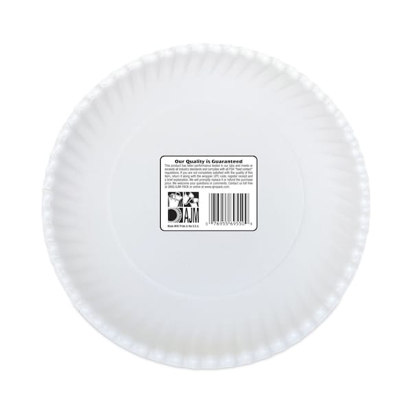 Ajm Packaging Original Heavyweights Paper Plates, 9" dia, White, PK960 - AJM OH9AJBXWH