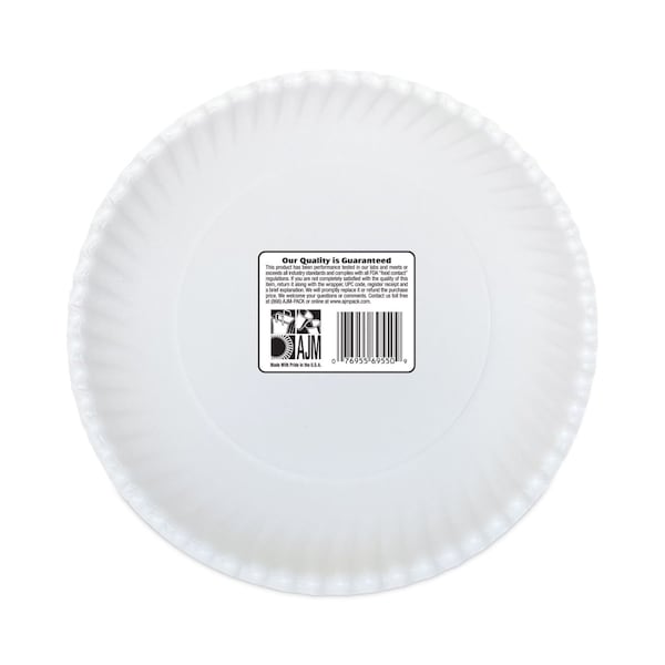 Ajm Packaging Original Heavyweights Paper Plates, 9" dia, White, PK960 - AJM OH9AJBXWH