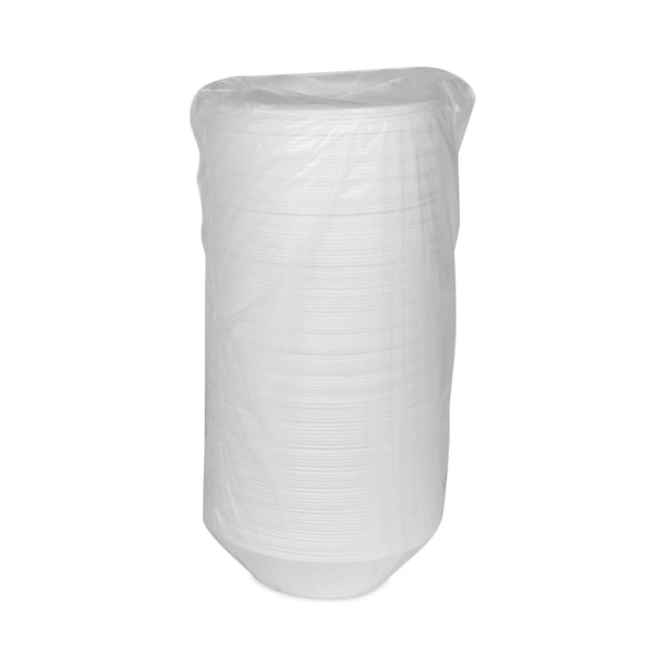Pactiv Unlaminated Foam Dinnerware, Bowl, 6" Diameter, 12 oz, White, PK1000 - YTH100120000