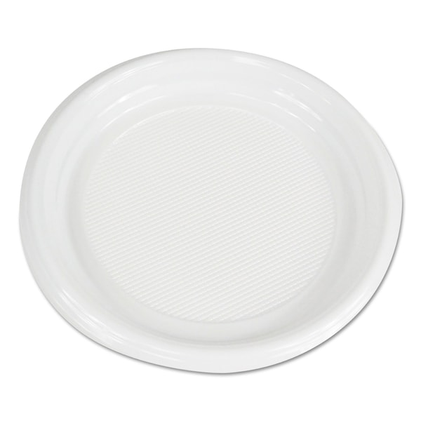 Boardwalk Hi-Impact Plastic Dinnerware, Plate, 9" Diameter, White, PK500 - PLTHIPS9WH