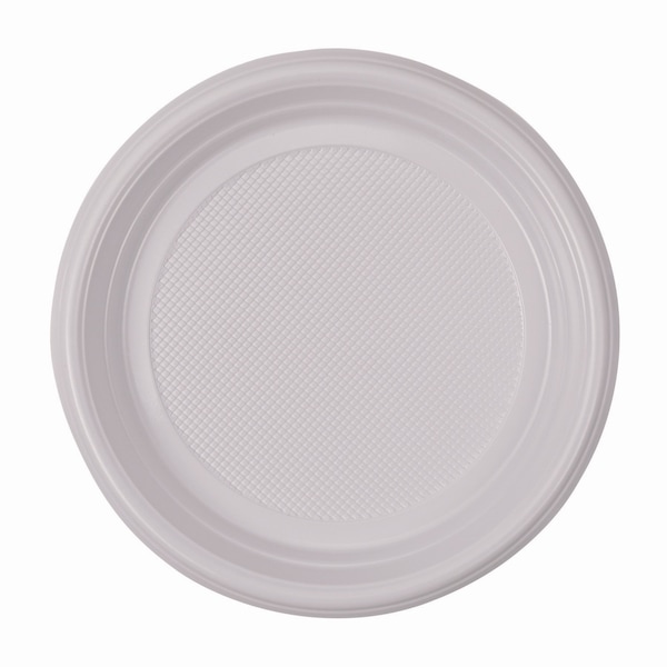 Boardwalk Hi-Impact Plastic Dinnerware, Plate, 9" Diameter, White, PK500 - PLTHIPS9WH