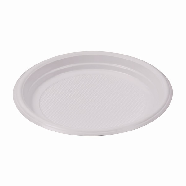 Boardwalk Hi-Impact Plastic Dinnerware, Plate, 9" Diameter, White, PK500 - PLTHIPS9WH