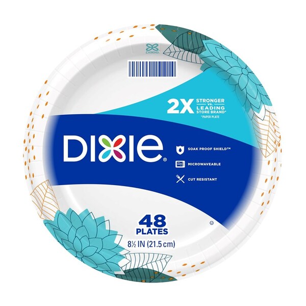 Dixie Dixie Multicolored Paper Flowers Bloom Dinner Plate 8-1/2 in. D 48 pk - 15289