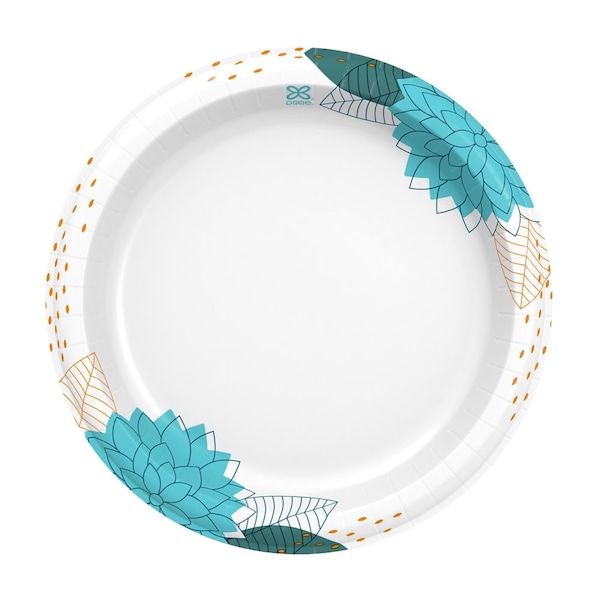 Dixie Dixie Multicolored Paper Flowers Bloom Dinner Plate 8-1/2 in. D 48 pk - 15289