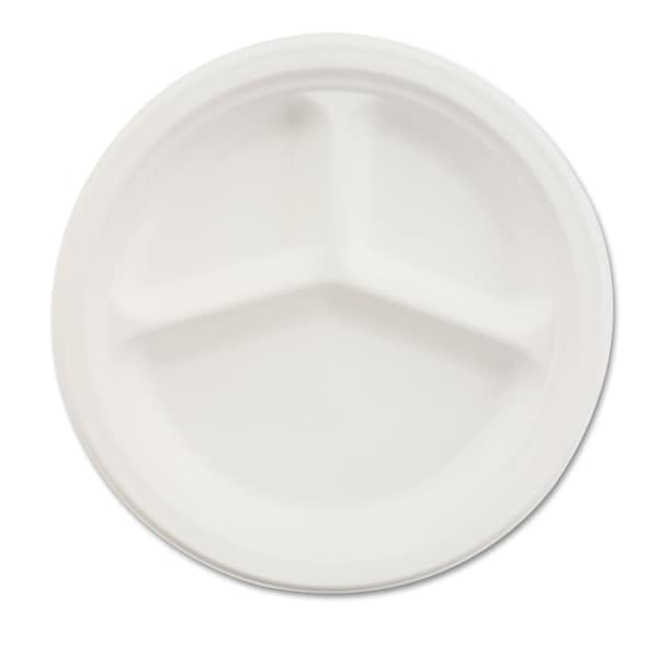 Chinet Comp Plate, Disposable, 10-1/4", Wh, PK500 - HUH21204CT
