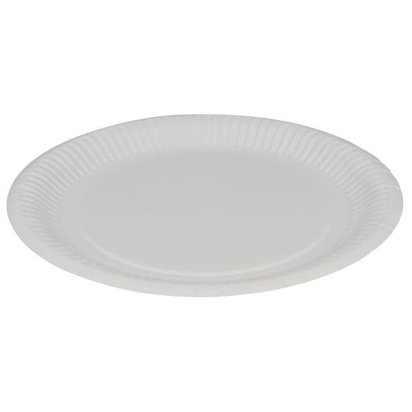 Abena Plates, Round, Clay-Coated Paper, 9 Inch - (200 GSM), Eco-Friendly, Biodegradable & Compostable - 132277