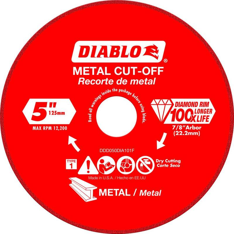 DIABLO Disco de Diamante de 5 pulgadas para corte de metal - DDD050DIA101F