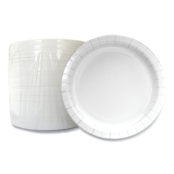 Boardwalk Paper Dinnerware, Plate, 6" dia, White, PK1000 - CP6B1004250A
