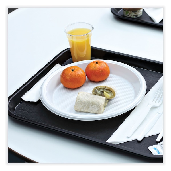 Boardwalk Hi-Impact Plastic Dinnerware, Plate, 10" Diameter, White, PK500 - PLHIPS10WH