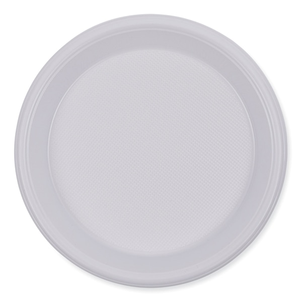 Boardwalk Hi-Impact Plastic Dinnerware, Plate, 10" Diameter, White, PK500 - PLHIPS10WH