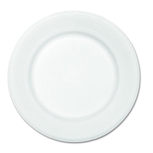 Huhtamaki Huhtamaki 21217 10.5 in. Dia. Paper Dinnerware Plate; White - Case of 500 - 21217