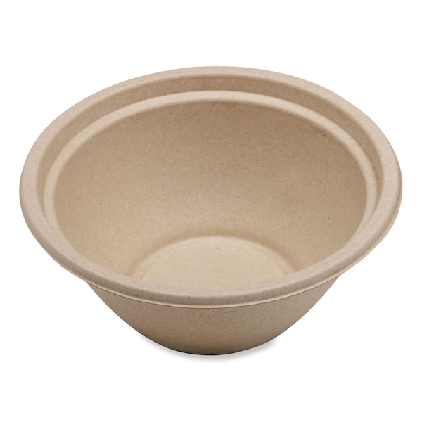 World Centric Fiber Bowls, 32 oz, 7.4 x 7.4 x 3.2, Natural, Paper, 500PK - BO-SC-U32-LFP