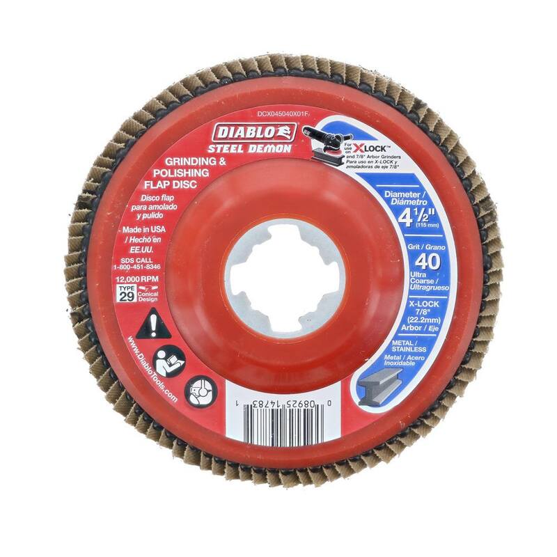 DIABLO Disco de láminas de 4-1/2 pulgadas y 40 grados de grano para X-Lock y todas las amoladoras (Compra 2, lleva 1 gratis) (paquete de 3) - DCX045040X03P