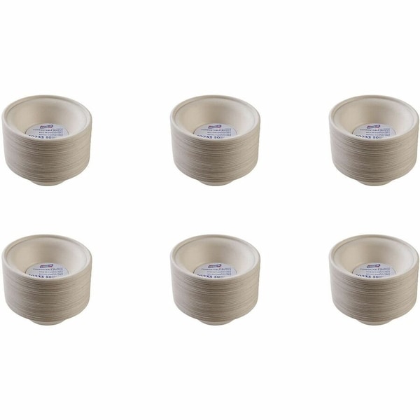 Genuine Joe Compostable Disposable Bowls - 12 oz - Natural, 1000PK - GJO10233CT