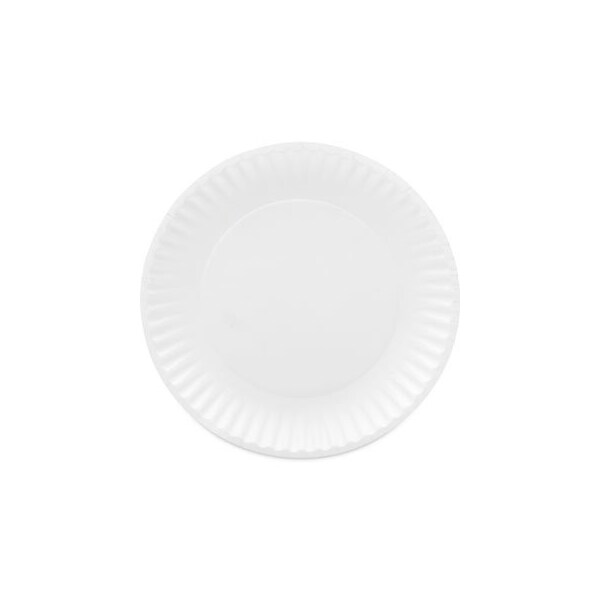 Ajm Packaging AJMPkg, Coated Paper Plates, 9 Inches, White, Round, 100PK - CP9GOAWH