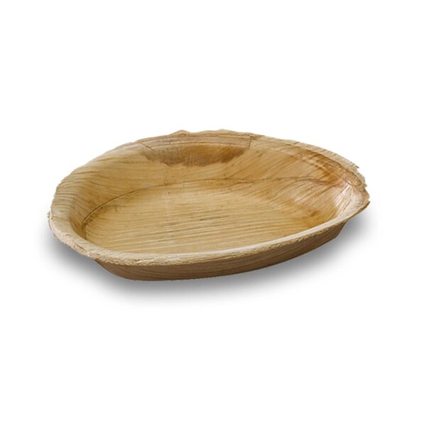 Packnwood Mini Palmegg Palm Leaf Egg Shaped Mini Plate, 100PK - 210BBAEG6
