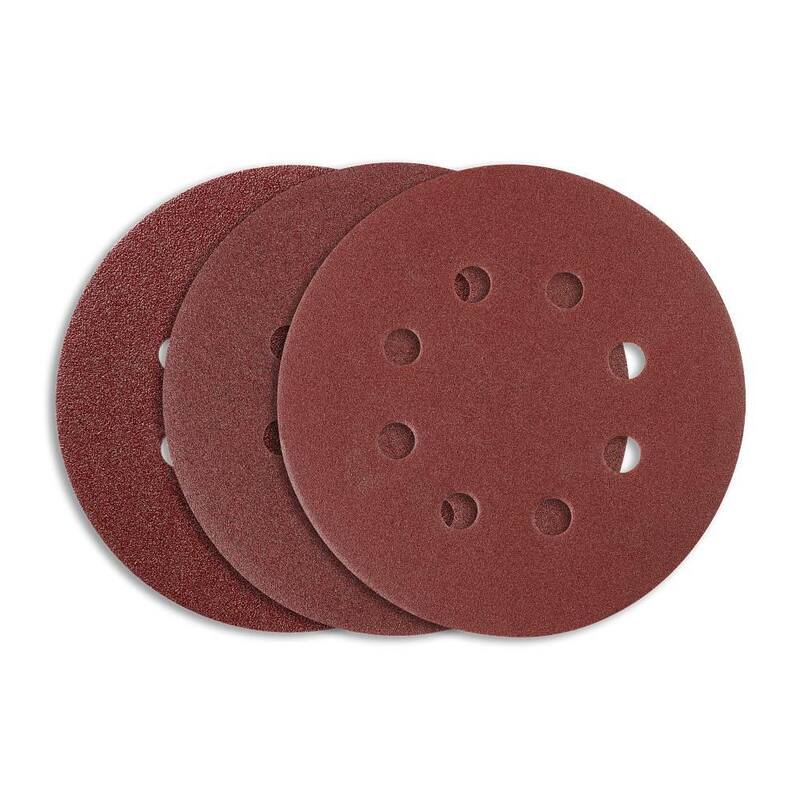 Juego de 7 piezas de papel de lija de órbita aleatoria de 5 pulgadas - 80, 120 y 220 granos - A21701
