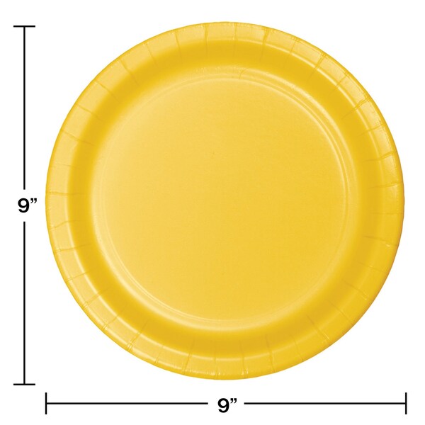 Touch Of Color 9" School Bus Yellow Paper Plates 240 PK - 471021B