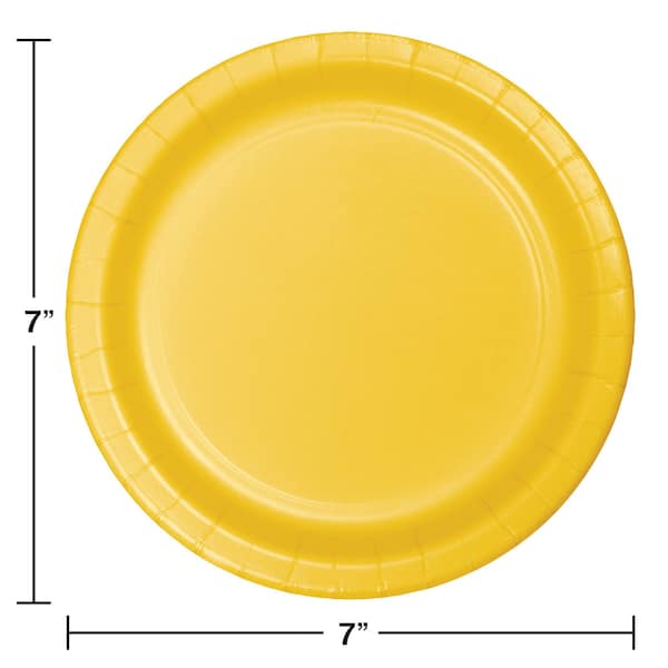 Touch Of Color 7" School Bus Yellow Dessert Plates 240 PK - 791021B
