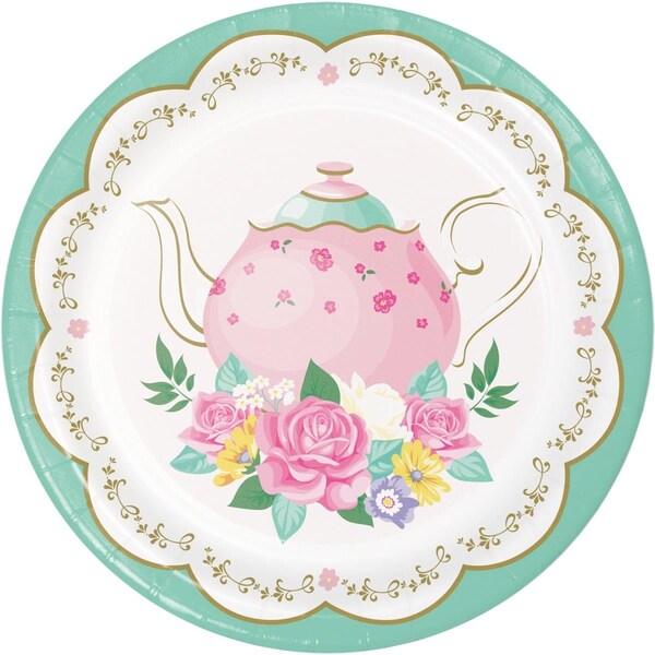 Omg Floral Tea Party Dessert Plates, 8PK - OM1573997