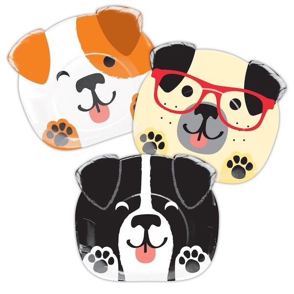Omg Dog Party Shaped Paper Plates, 8PK - OM3524100
