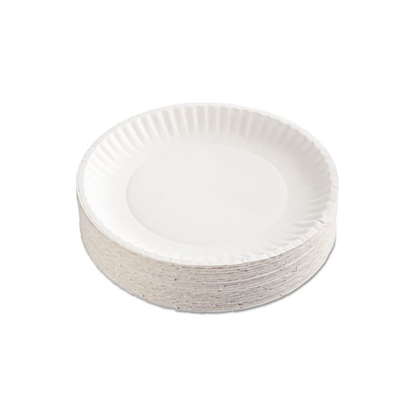 Ajm Packaging AJMPkg, Paper Plates, 9in Diameter, White, 100PK - PP9GRAWHPK