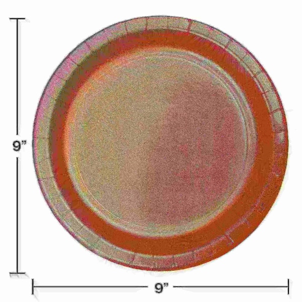 Touch Of Color 9" Pumpkin Spice Orange Paper Plates 240 PK - 323386
