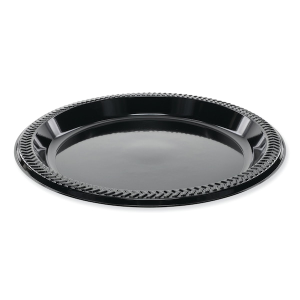 Pactiv Evergreen Meadoware Impact Plastic Dinnerware, Plate, 8.9 in. dia, Black, 400PK - YMI9E