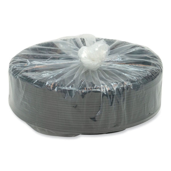 Pactiv Evergreen Meadoware Impact Plastic Dinnerware, Plate, 8.9 in. dia, Black, 400PK - YMI9E